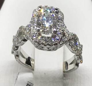 14K WG 1.34 CTTW Diamond Ring