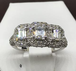 14K WG 1.29 CTTW Diamond Ring 