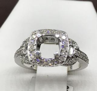 14K WG 0.59 CTTW Diamond Ring