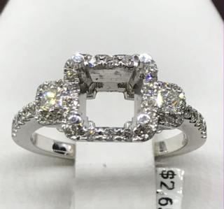 14K WG 0.62 CTTW Diamond Ring 