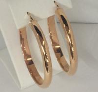 14K Rose Gold Hoops